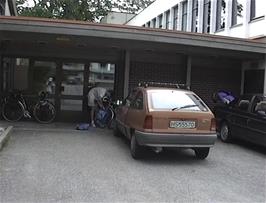 The side entrance to Førde youth hostel